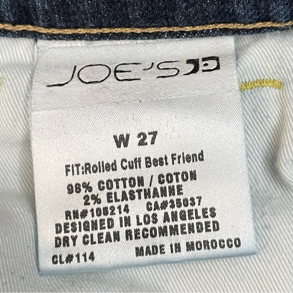 Joe’s Fit & Rolled Cuff “Best Friend “ Jean Capris Sz W27 - Picture 3 of 10